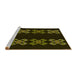 Sideview of Machine Washable Transitional Oak Brown Rug, wshpat2242yw