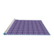 Sideview of Machine Washable Transitional Purple Rug, wshpat2243blu