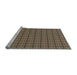 Sideview of Machine Washable Transitional Red Brown Rug, wshpat2243lblu