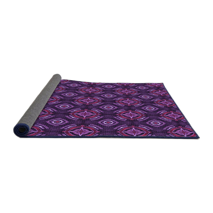 Thickness of Patterned Dark Orchid Purple Rug, pat2244pur
