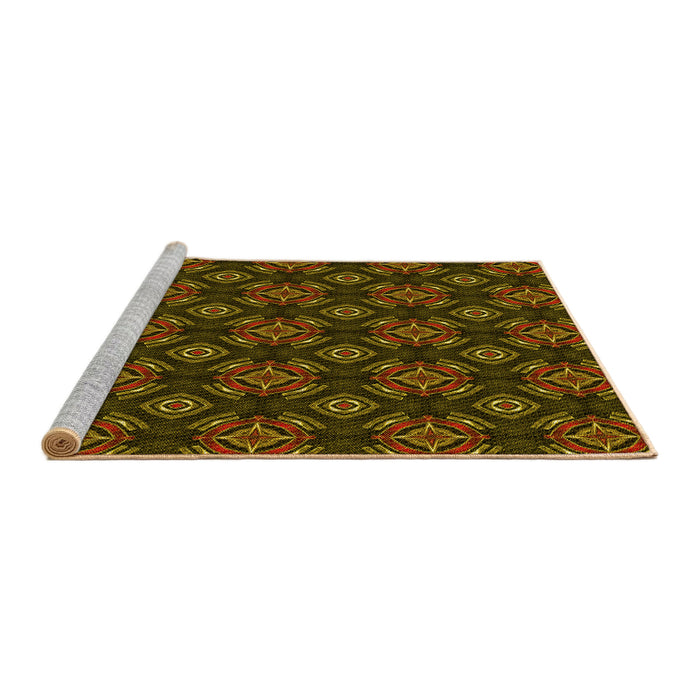 Sideview of Machine Washable Transitional Night Red Rug, wshpat2244yw