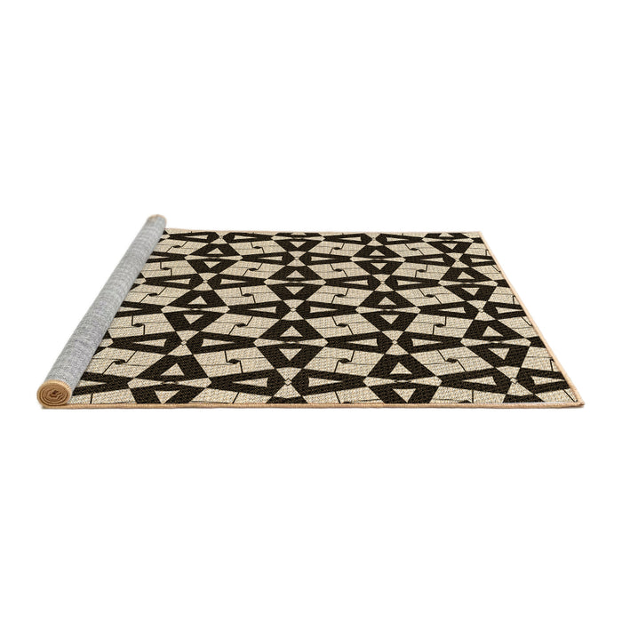 Sideview of Machine Washable Transitional Midnight Gray Rug, wshpat2245brn