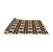 Thickness of Patterned Black Brown Rug, pat2245org