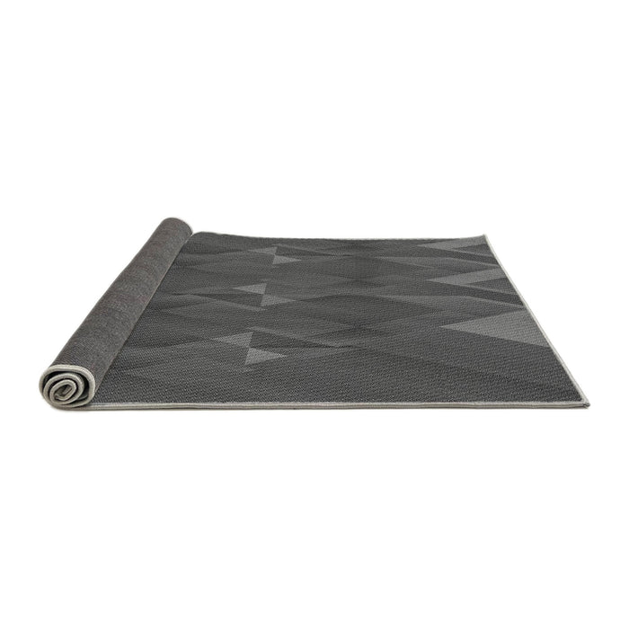 Thickness of Patterned Silver Gray Rug, pat2246gry