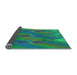 Thickness of Patterned Spring Green Rug, pat2246lblu