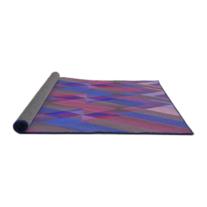 Thickness of Patterned Medium Purple Rug, pat2246pur