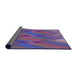 Thickness of Patterned Medium Purple Rug, pat2246pur