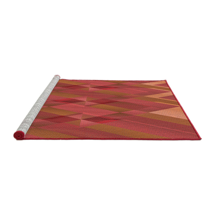 Sideview of Machine Washable Transitional Bright Orange Rug, wshpat2246rd
