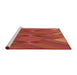 Sideview of Machine Washable Transitional Bright Orange Rug, wshpat2246rd