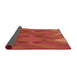 Thickness of Patterned Bright Orange Rug, pat2246rd