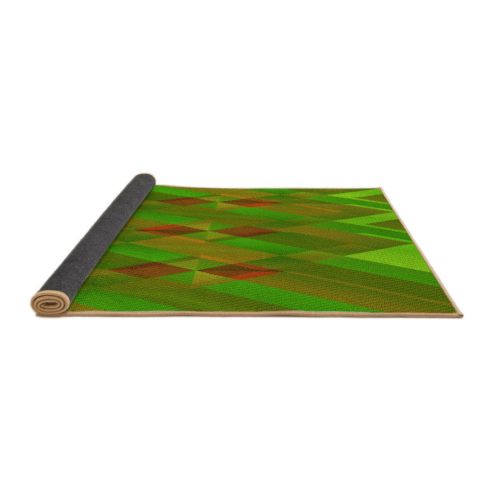 Thickness of Patterned Green Rug, pat2246yw