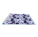 Sideview of Machine Washable Transitional Dark Slate Blue Purple Rug, wshpat2247blu