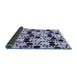 Thickness of Patterned Dark Slate Blue Purple Rug, pat2247blu