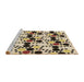 Sideview of Machine Washable Transitional Khaki Gold Rug, wshpat2247brn