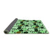 Thickness of Patterned Light Green Rug, pat2247grn