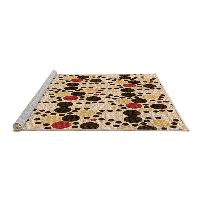 Sideview of Machine Washable Transitional Red Brown Rug, wshpat2247org