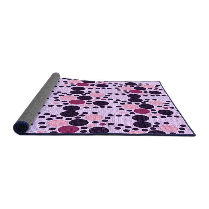 Sideview of Patterned Blossom Pink Rug, pat2247pur