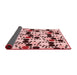 Thickness of Patterned Brown Red Rug, pat2247rd