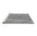 Sideview of Machine Washable Transitional Smokey Gray Rug, wshpat2248gry