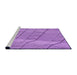 Sideview of Machine Washable Transitional Violet Purple Rug, wshpat2248pur