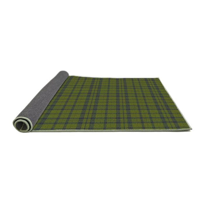 Thickness of Patterned Olive Green Rug, pat2249grn