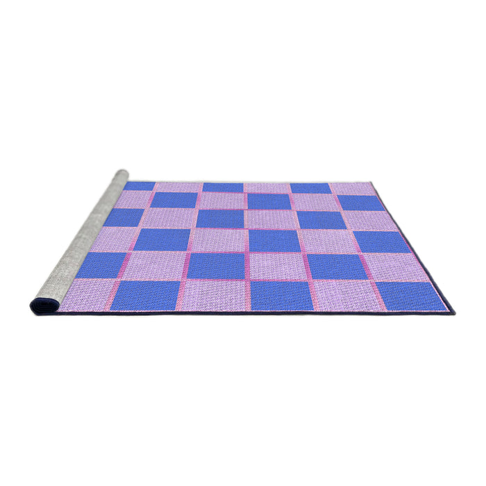 Sideview of Machine Washable Transitional Light Slate Blue Rug, wshpat225pur