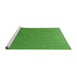 Sideview of Machine Washable Transitional Green Rug, wshpat2250grn