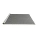 Sideview of Machine Washable Transitional Dark Gray Rug, wshpat2250gry