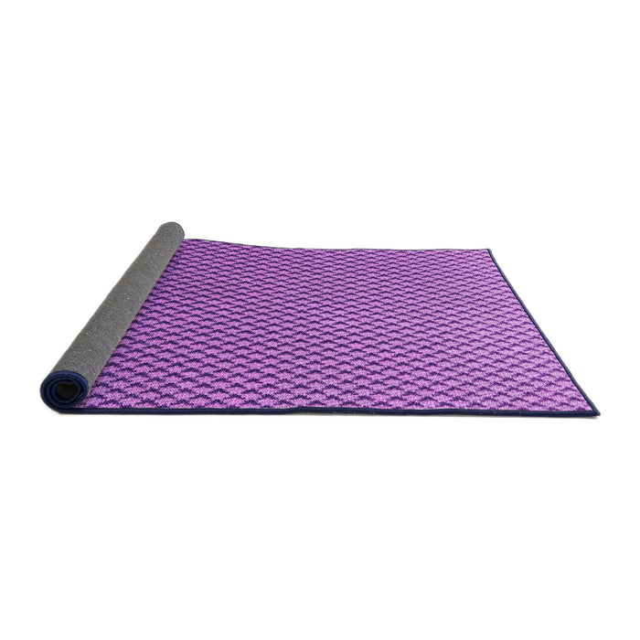 Thickness of Patterned Purple Rug, pat2250pur