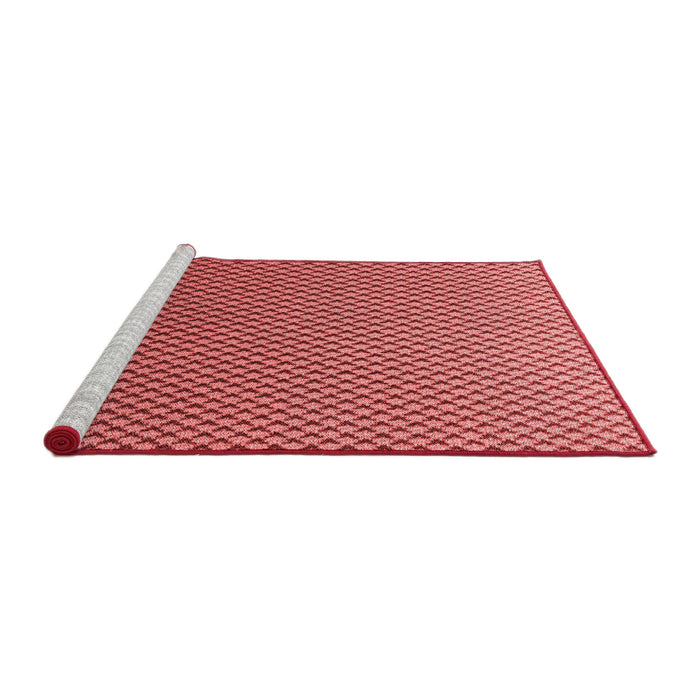 Sideview of Machine Washable Transitional Red Rug, wshpat2250rd