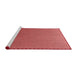 Sideview of Machine Washable Transitional Red Rug, wshpat2250rd