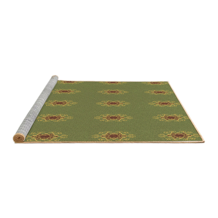 Sideview of Machine Washable Transitional Oak Brown Rug, wshpat2251brn