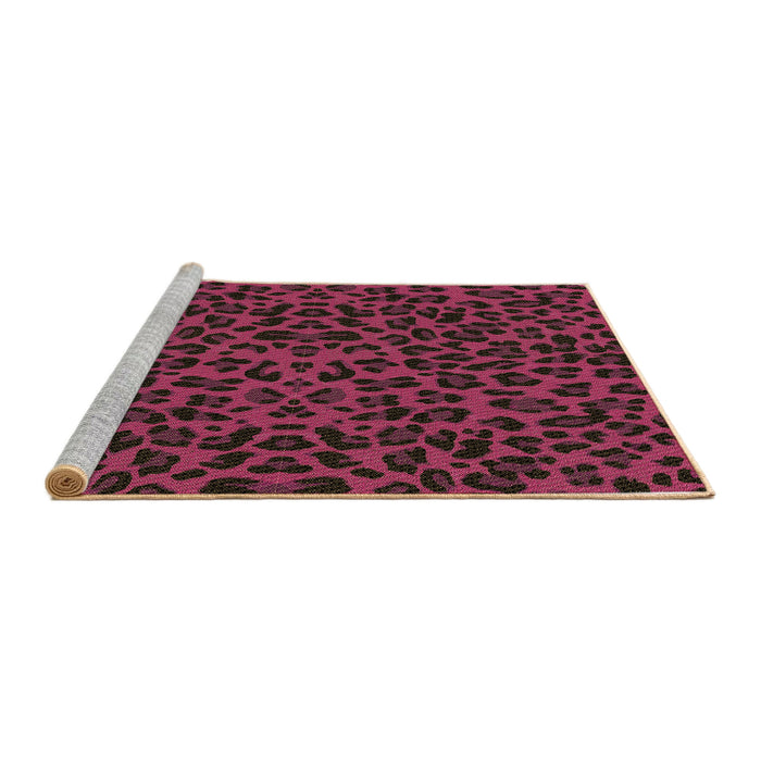 Sideview of Machine Washable Transitional Brown Red Rug, wshpat2252brn