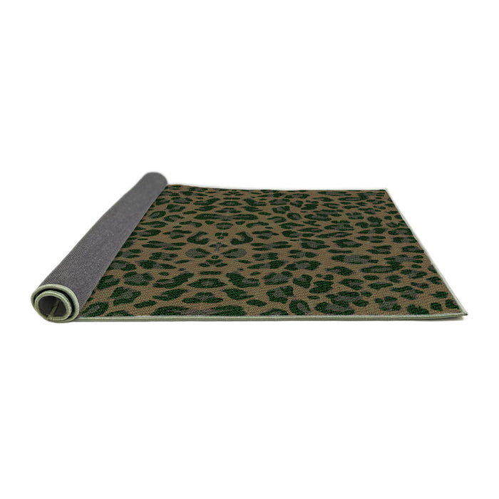 Thickness of Patterned Fern Green Rug, pat2252grn