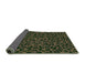 Thickness of Patterned Fern Green Rug, pat2252grn