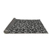 Thickness of Patterned Gunmetal Gray Rug, pat2252gry