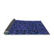 Thickness of Patterned Blue Rug, pat2252lblu