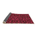 Thickness of Patterned Crimson Red Rug, pat2252org