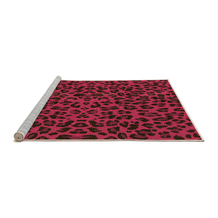 Sideview of Machine Washable Transitional Crimson Red Rug, wshpat2252org
