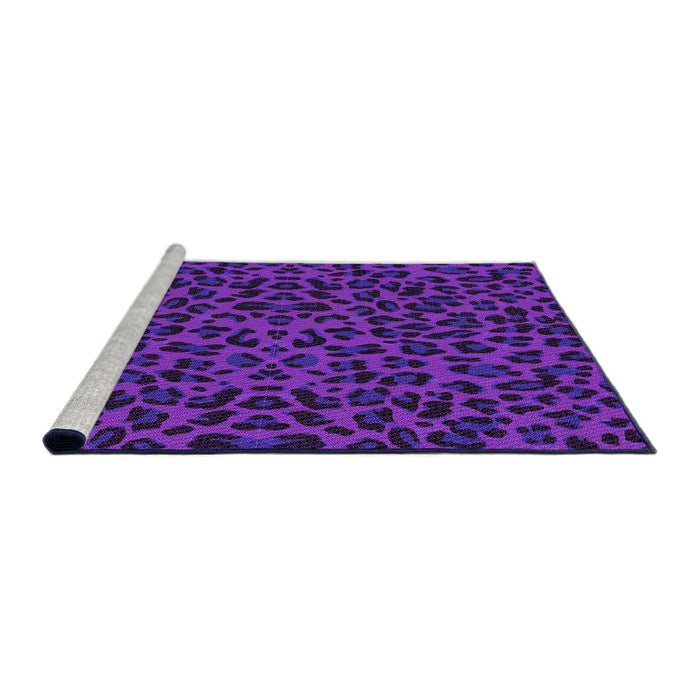 Sideview of Machine Washable Transitional Clematis Violet Purple Rug, wshpat2252pur