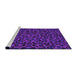 Sideview of Machine Washable Transitional Clematis Violet Purple Rug, wshpat2252pur