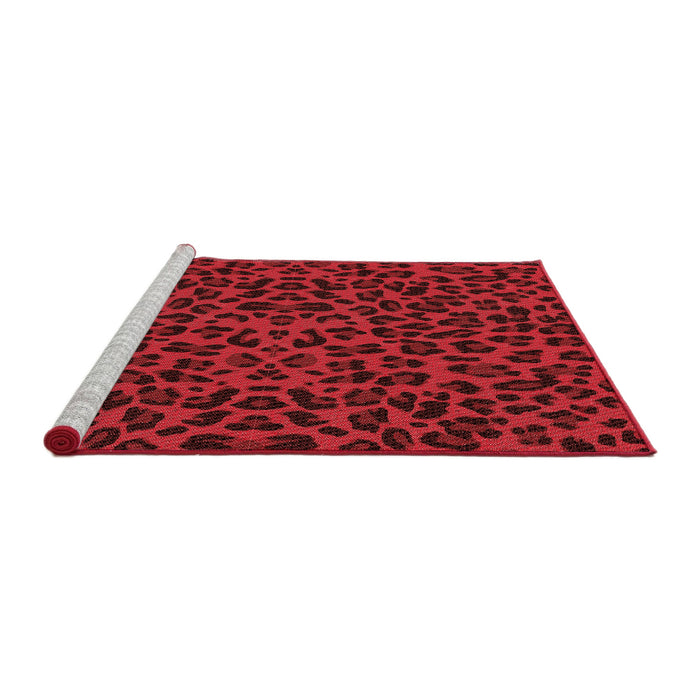 Sideview of Machine Washable Transitional Red Rug, wshpat2252rd