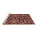 Sideview of Machine Washable Transitional Orange Rug, wshpat2253brn