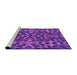 Sideview of Machine Washable Transitional Bright Purple Rug, wshpat2253pur