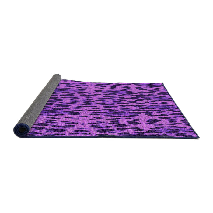 Thickness of Patterned Bright Purple Rug, pat2253pur