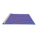 Sideview of Machine Washable Transitional Amethyst Purple Rug, wshpat2254blu