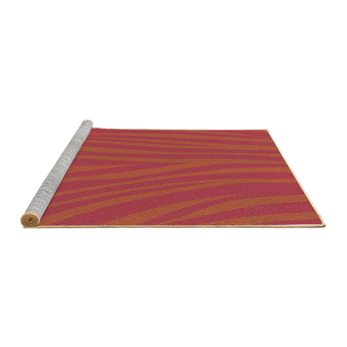 Sideview of Machine Washable Transitional Red Rug, wshpat2254brn