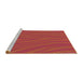 Sideview of Machine Washable Transitional Red Rug, wshpat2254brn