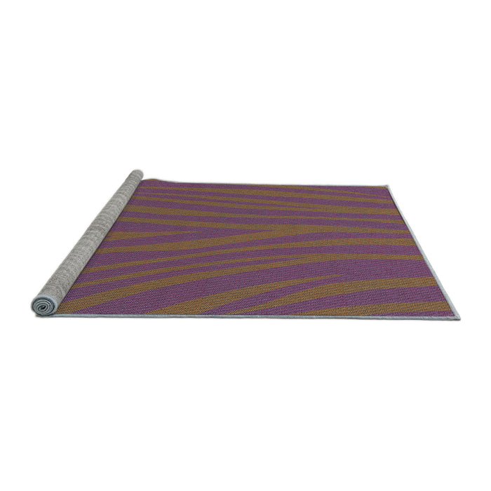 Sideview of Machine Washable Transitional Raspberry Purple Rug, wshpat2254lblu