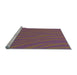 Sideview of Machine Washable Transitional Raspberry Purple Rug, wshpat2254lblu